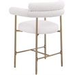 Meridian Furniture Blake Cream Boucle Fabric Counter Stool (Set of 2)