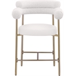 Meridian Furniture Blake Cream Boucle Fabric Counter Stool (Set of 2)