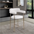 Meridian Furniture Blake Cream Boucle Fabric Counter Stool (Set of 2)