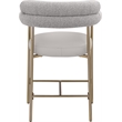 Meridian Furniture Blake Taupe Boucle Fabric Counter Stool (Set of 2)