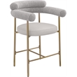 Meridian Furniture Blake Taupe Boucle Fabric Counter Stool (Set of 2)