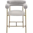 Meridian Furniture Blake Taupe Boucle Fabric Counter Stool (Set of 2)