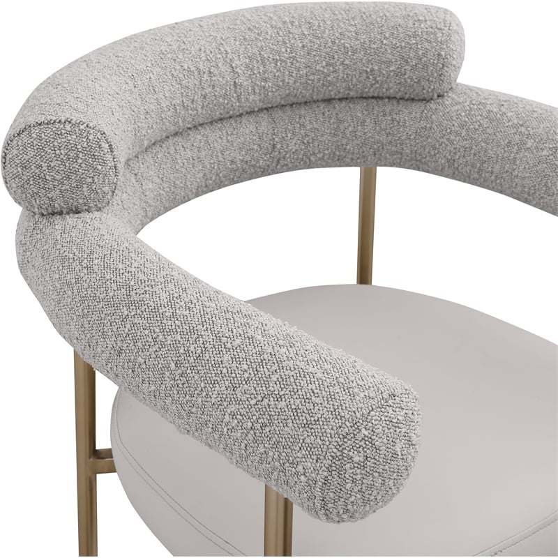Meridian Furniture Blake Taupe Boucle Fabric Counter Stool (Set of 2)