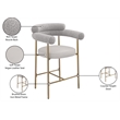 Meridian Furniture Blake Taupe Boucle Fabric Counter Stool (Set of 2)