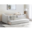 Meridian Furniture Arlo Cream Boucle Fabric Twin Daybed