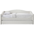 Meridian Furniture Arlo Cream Boucle Fabric Twin Daybed