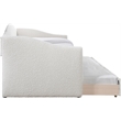 Meridian Furniture Arlo Cream Boucle Fabric Twin Daybed