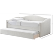 Meridian Furniture Arlo Cream Boucle Fabric Twin Daybed