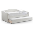 Meridian Furniture Arlo Cream Boucle Fabric Twin Daybed