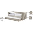 Meridian Furniture Beverly Beige Vegan Leather Twin Daybed