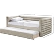 Meridian Furniture Beverly Beige Vegan Leather Twin Daybed