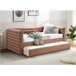 Meridian Furniture Beverly Cognac Vegan Leather Twin Daybed