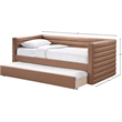 Meridian Furniture Beverly Cognac Vegan Leather Twin Daybed