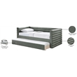 Meridian Furniture Beverly Green Vegan Leather Twin Daybed