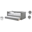 Meridian Furniture Beverly Grey Vegan Leather Twin Daybed