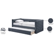 Meridian Furniture Beverly Navy Vegan Leather Twin Daybed