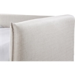 Meridian Furniture Colton Cream Linen Textured Fabric Twin Daybed