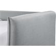 Meridian Furniture Colton Grey Linen Textured Fabric Twin Daybed