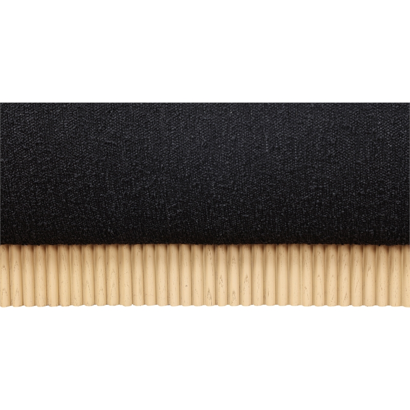 Meridian Furniture Rigby Black Boucle Fabric Queen Bed