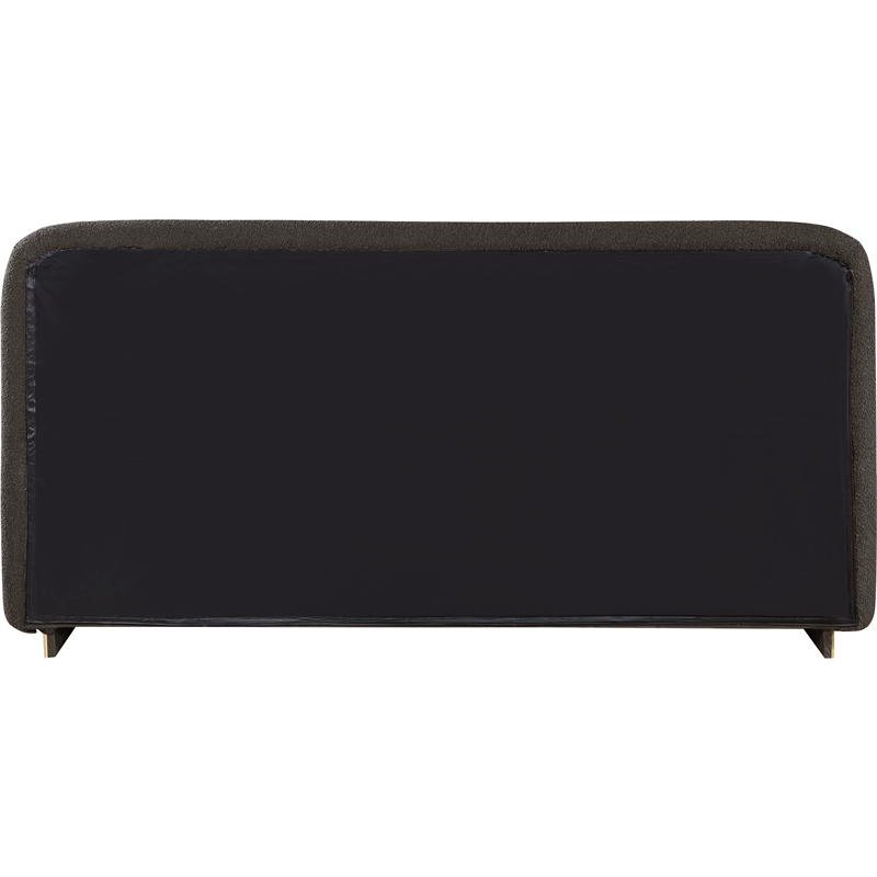 Meridian Furniture Rigby Brown Boucle Fabric Queen Bed