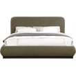 Meridian Furniture Rigby Olive Boucle Fabric King Bed