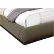 Meridian Furniture Rigby Olive Boucle Fabric Queen Bed