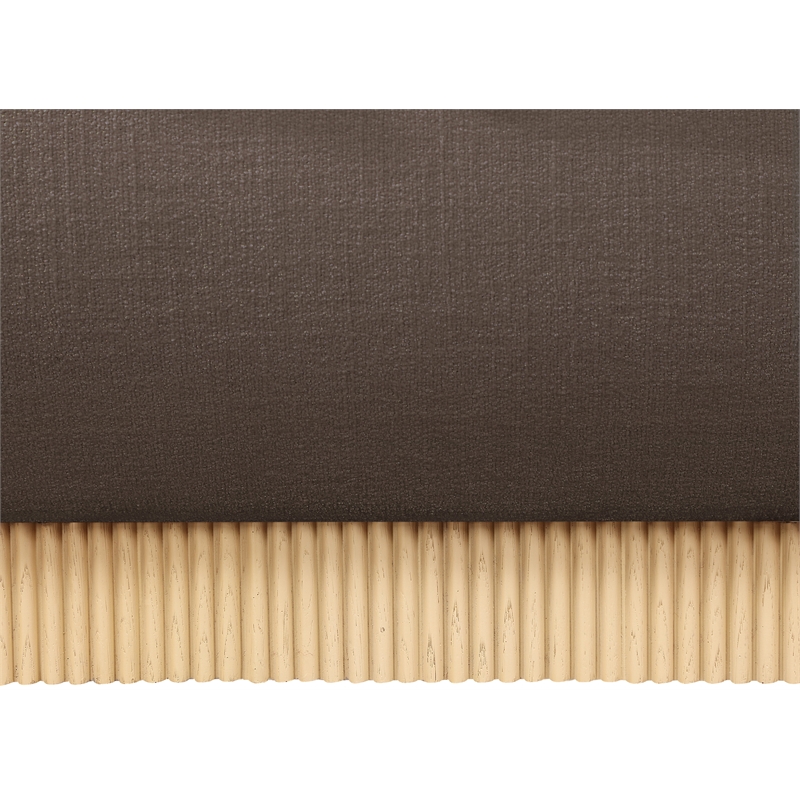 Meridian Furniture Rigby Brown Linen Textured Fabric Queen Bed