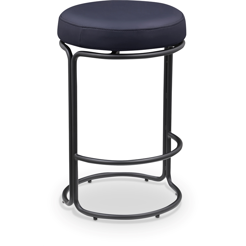 Meridian Furniture Madison Black Vegan Leather Counter Stool (Set of 2)