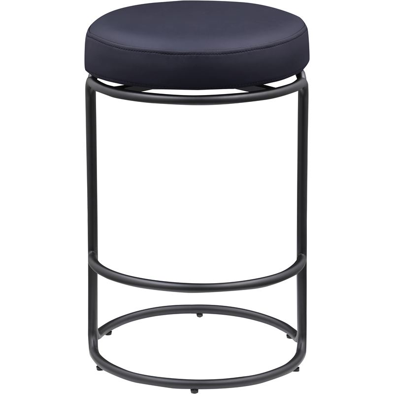 Meridian Furniture Madison Black Vegan Leather Counter Stool (Set of 2)