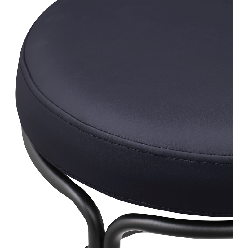 Meridian Furniture Madison Black Vegan Leather Counter Stool (Set of 2)