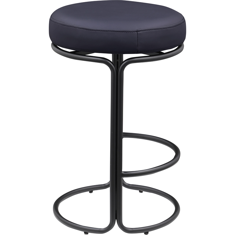 Meridian Furniture Madison Black Vegan Leather Counter Stool (Set of 2)
