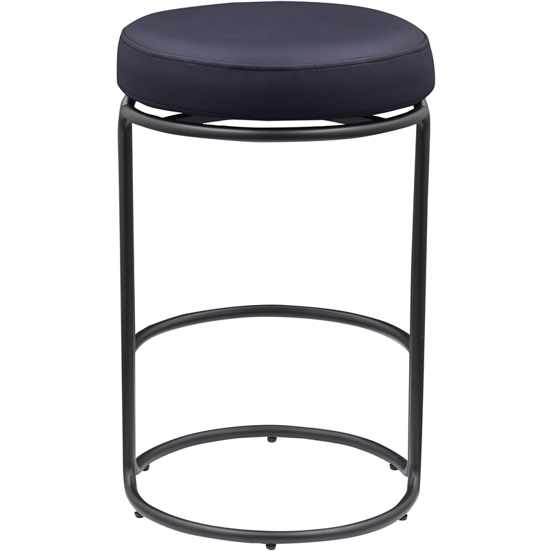 Meridian Furniture Madison Black Vegan Leather Counter Stool (Set of 2)