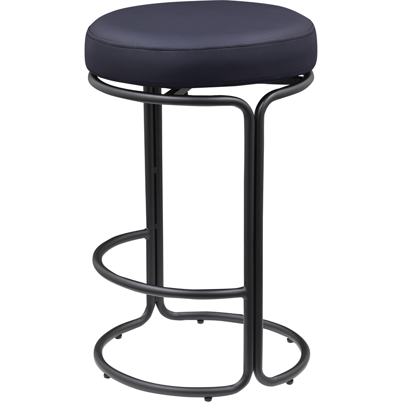 Meridian Furniture Madison Black Vegan Leather Counter Stool (Set of 2)