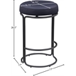 Meridian Furniture Madison Black Vegan Leather Counter Stool (Set of 2)
