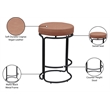 Meridian Furniture Madison Cognac Vegan Leather Counter Stool (Set of 2)