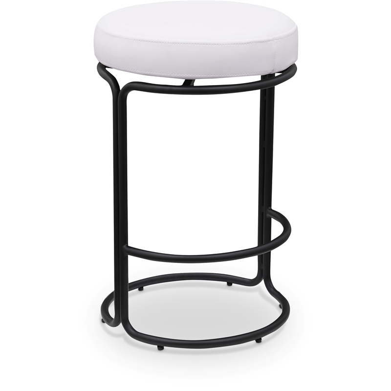 Meridian Furniture Madison Cream Vegan Leather Counter Stool (Set of 2)