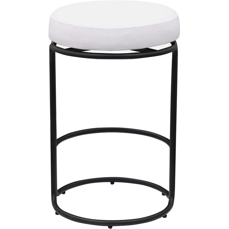 Meridian Furniture Madison Cream Vegan Leather Counter Stool (Set of 2)