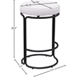 Meridian Furniture Madison Cream Vegan Leather Counter Stool (Set of 2)