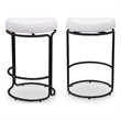 Meridian Furniture Madison Cream Vegan Leather Counter Stool (Set of 2)