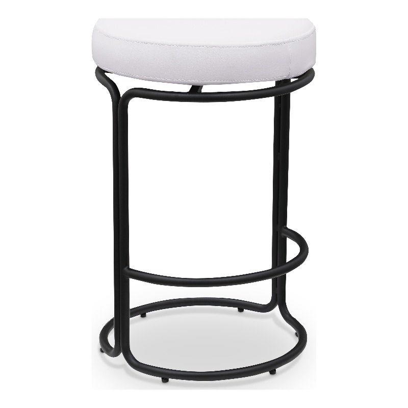 Meridian Furniture Madison Cream Vegan Leather Counter Stool (Set of 2)