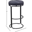 Meridian Furniture Madison Black Vegan Leather Bar Stool (Set of 2)