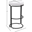 Meridian Furniture Madison Cream Vegan Leather Bar Stool (Set of 2)