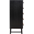 Meridian Furniture Kaya Black Chest with Vegan Leather Upholstered Handles