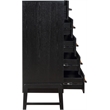 Meridian Furniture Kaya Black Chest with Vegan Leather Upholstered Handles