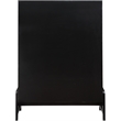 Meridian Furniture Kaya Black Chest with Vegan Leather Upholstered Handles