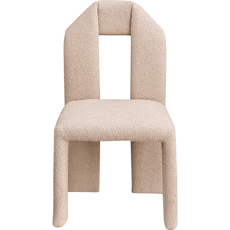 Meridian Furniture Bennett Beige Boucle Fabric Dining Chair (Set of 2)