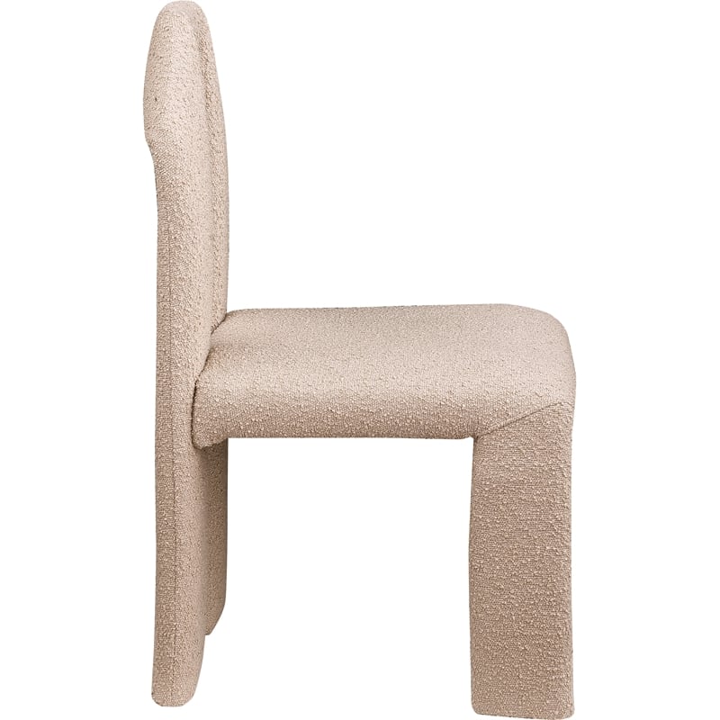 Meridian Furniture Bennett Beige Boucle Fabric Dining Chair (Set of 2)
