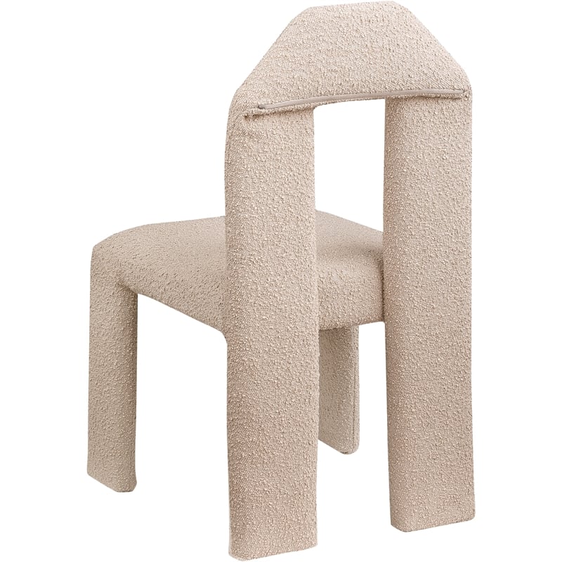 Meridian Furniture Bennett Beige Boucle Fabric Dining Chair (Set of 2)
