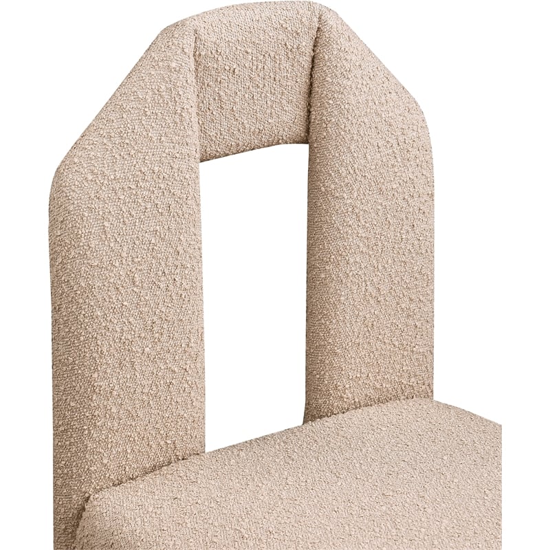 Meridian Furniture Bennett Beige Boucle Fabric Dining Chair (Set of 2)