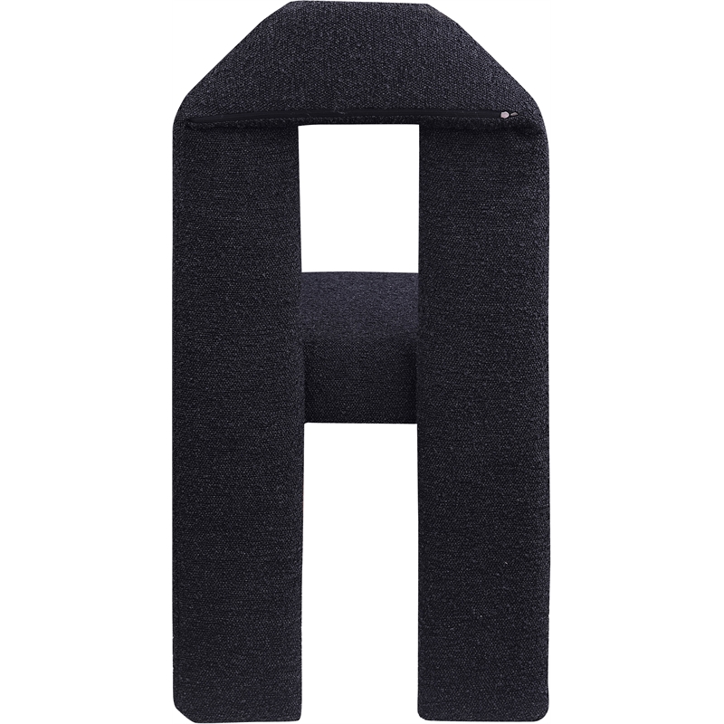 Meridian Furniture Bennett Black Boucle Fabric Dining Chair (Set of 2)